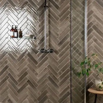 Hope Espresso Gloss Brick Effect Wall Tiles