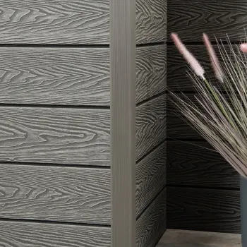 LuxeLine® Grey Textured Composite Cladding Edging Corner Trim - 2500mm
