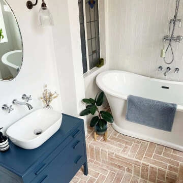 Rustic Gloss White Metro Tiles