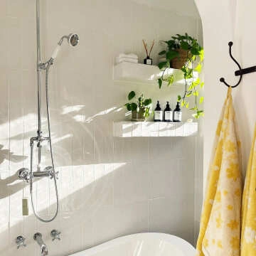 Rustic Gloss White Metro Tiles