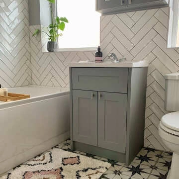 Rustic Gloss White Metro Tiles