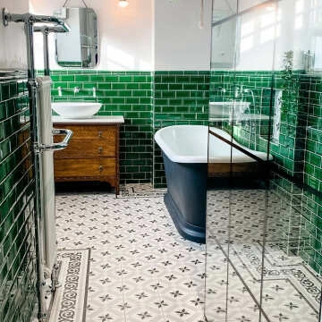 Park Green Ceramic Gloss Mini Metro Wall Tiles