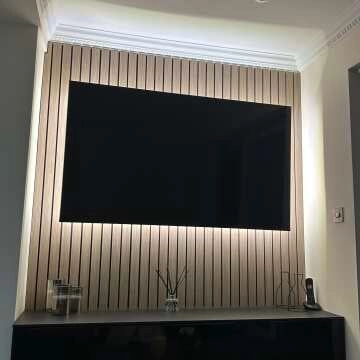 Trepanel® Smoked Oak Wide Slat Acoustic Wood Wall Panels