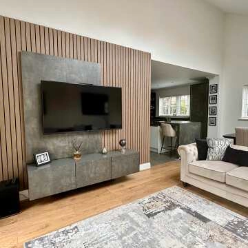 Trepanel® Smoked Oak Wide Slat Acoustic Wood Wall Panels