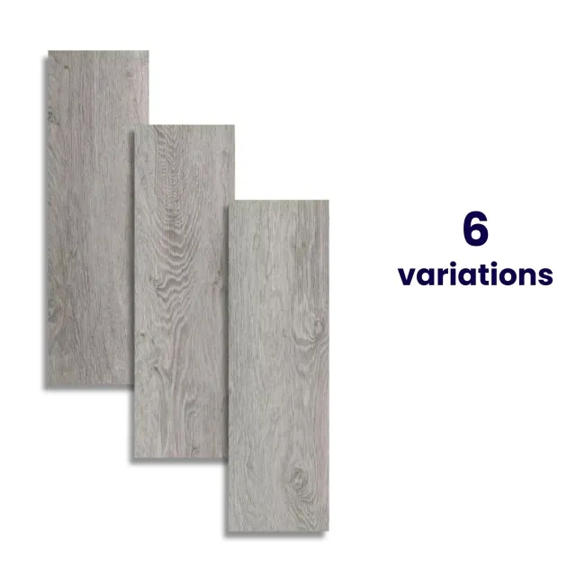 Friston Grey Oak Wood Effect Porcelain Floor Tiles