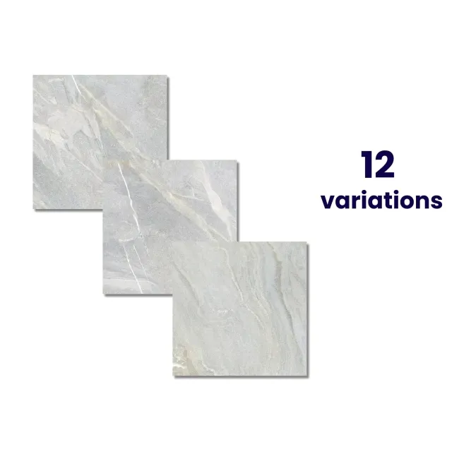 Devoke Light Grey Matt Stone Effect Wall and Floor Tiles 597x597