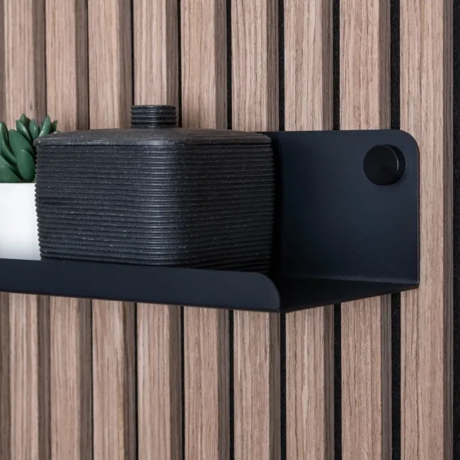 Trepanel Customise® Black Shelf 519mm inc Black Screws