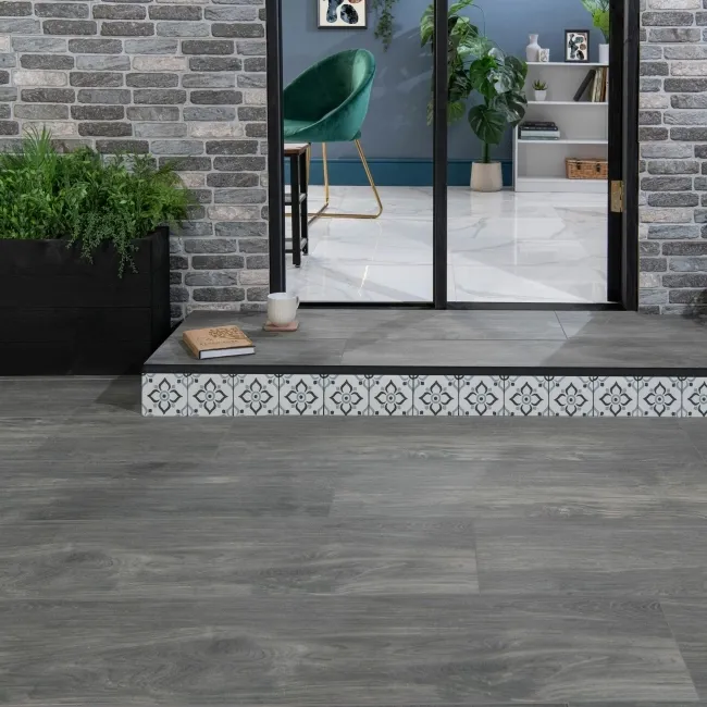 Dante Cross Blue Matt Patterned Wall and Floor Tiles