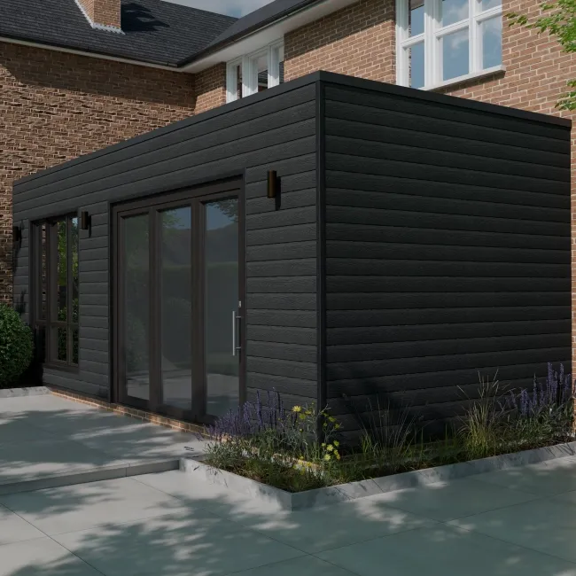 LuxeLine® Dark Grey Embossed Shiplap Composite Wall Cladding - 2900mm