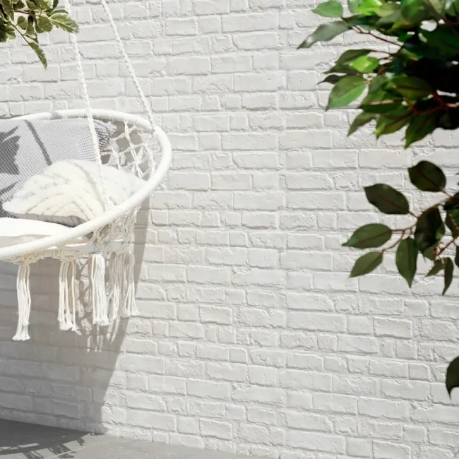 Rustic Masonry Dove White Brick Effect Tiles
