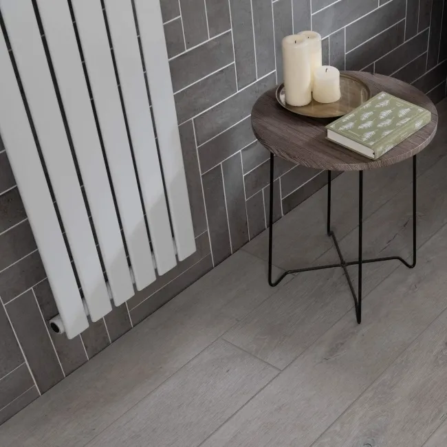Faith Grey Gloss Rustic Brick Effect Wall and Floor Tile
