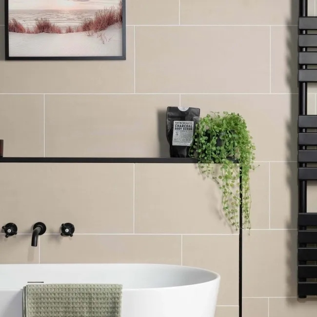 Lounge Matt Ivory Stone Effect 600x300mm Wall and Floor Tiles