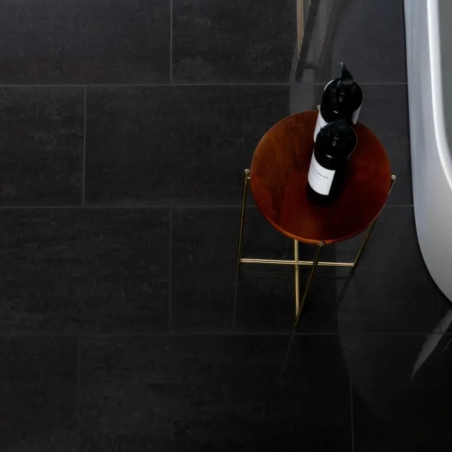 Lounge Polished Black Stone Effect 300x600 Wall And Floor Tiles