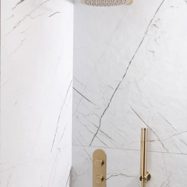 Eterna Marble White Marble Effect Wall and Floor Tiles