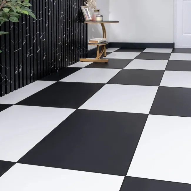 Ebony Matt Pure White Tile