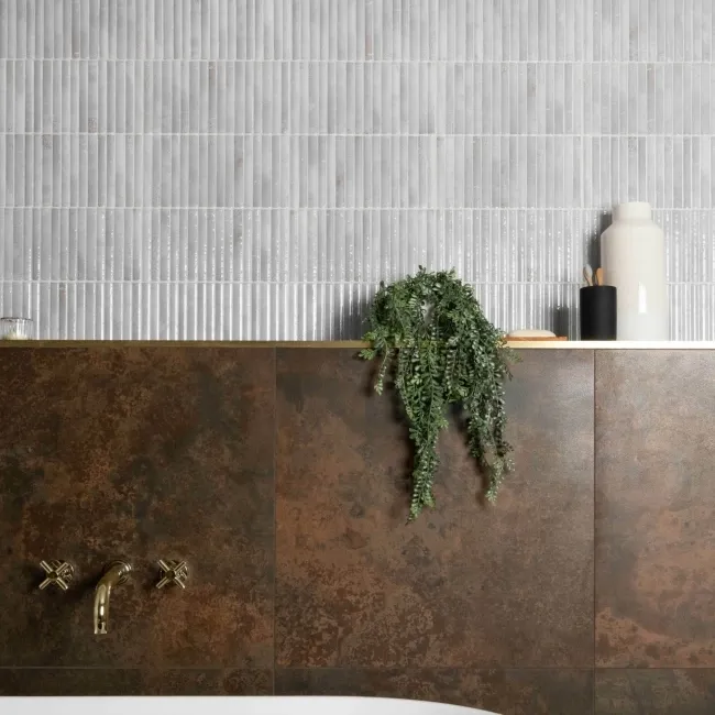 Meraki White Gloss Kitt-Kat Mosaic Effect Wall Tiles