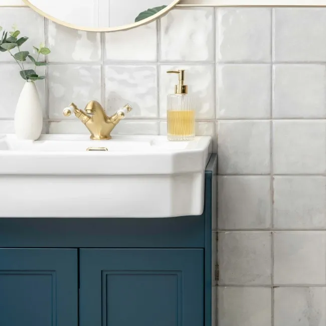 Veneto White Gloss Rustic Bumpy Wall Tiles