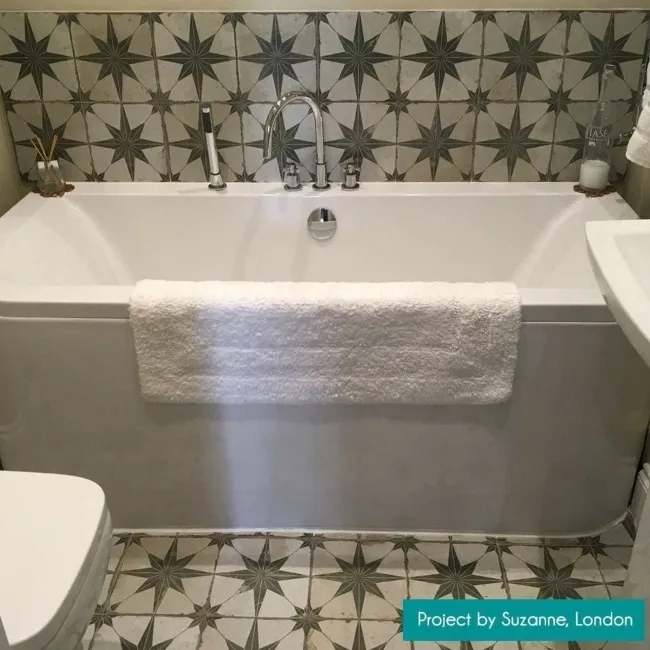 Scintilla Olive Green Star Pattern Tiles