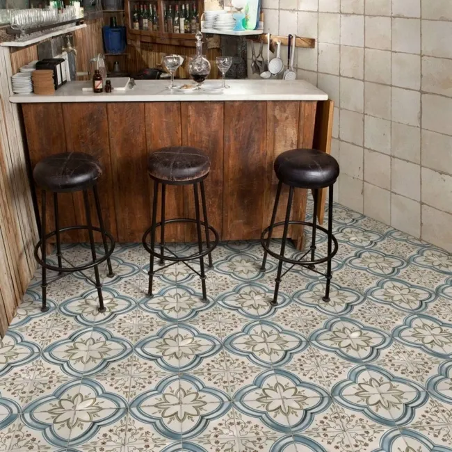Cynosure Antique Multicolour Matt Patterned Floor Tiles