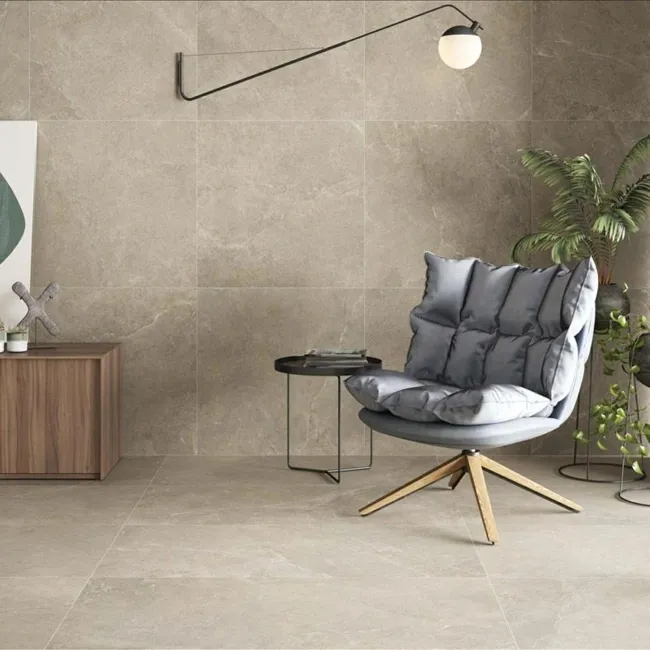 Clifton Bone Cream Matt Stone Effect Floor Tiles