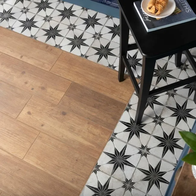 Rustic Oak Wood Effect Ceramic Floor Tiles