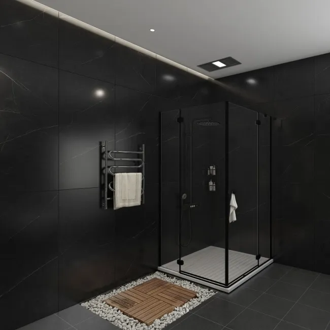 Trepanel Aqua Luxe® Black Marble Effect Embossed Satin SPC XXL Wall Panel