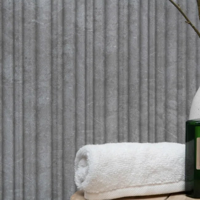 Trepanel Aqua 3D® Waterproof Light Grey Marble Effect Grooved Wall Panel 3 Pack (Covers 0.87 SQM)