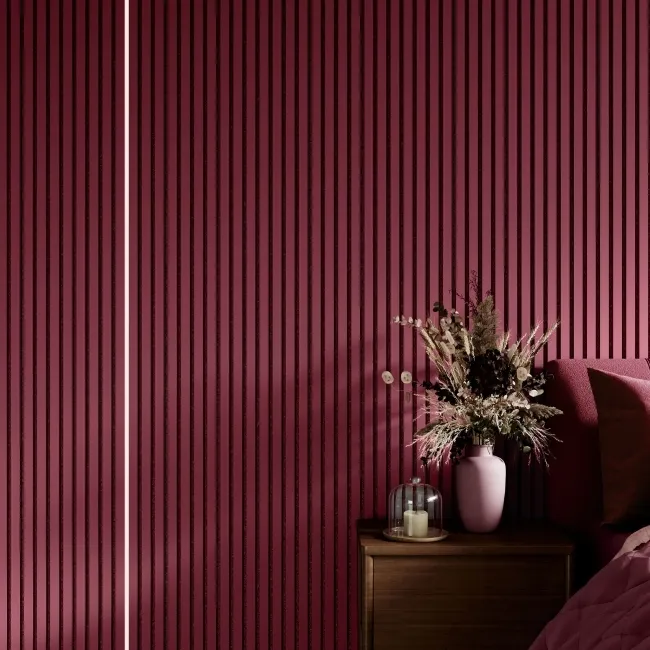 Trepanel® Windsor Wine Red Matt Acoustic Wall Panels