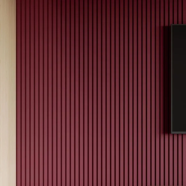 Trepanel® Windsor Wine Red Matt Acoustic Wall Panels