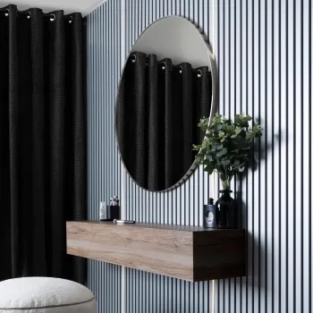 Trepanel Customise® Aluminium Framed Round Mirror Brushed Silver 1000mm