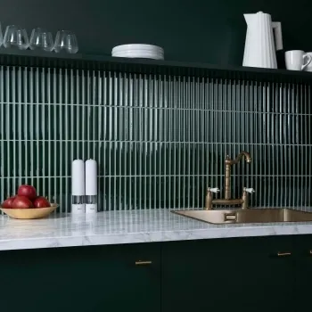 Spirit Green Gloss Kitkat Mosaic Porcelain Wall Tiles