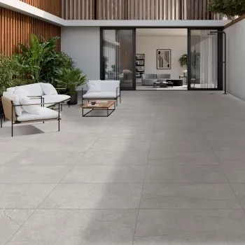 Ambleside Grey Stone Effect Matt Porcelain Paving Slabs