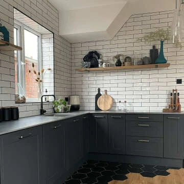 Rustic Gloss White Metro Tiles