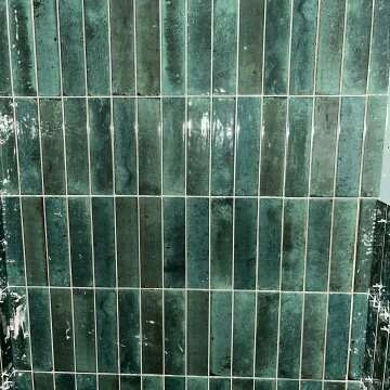 Hope Olive Wall Gloss Green Brick Tiles