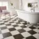 Moiety Black and White Matt Chequer Pattern Floor Tiles