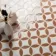 Westminster White and Orange Matt Patterned Wall and Floor Tiles