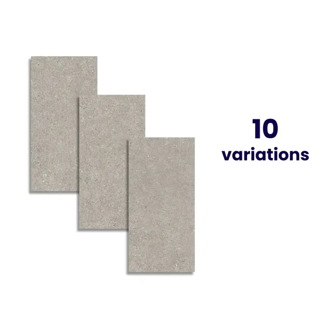 Dover Grey Matt Porcelain Stone Effect Wall And Floor Tiles