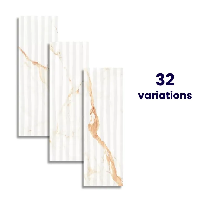 Elysian Calacatta Gold Vein Matt Marble Effect Decor Wall Tiles