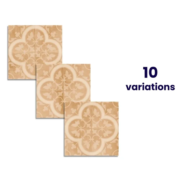 Ledbury Terracotta Orange Pattern Wall and Floors Tiles