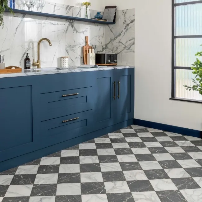 Camden White Marble Effect Wall and Floor Tiles