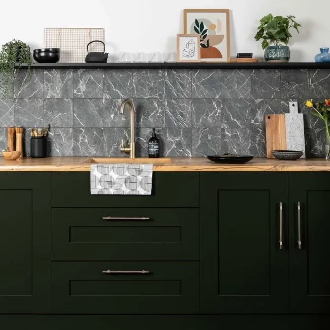 Camden Black Marble Effect Wall and Floor Tiles