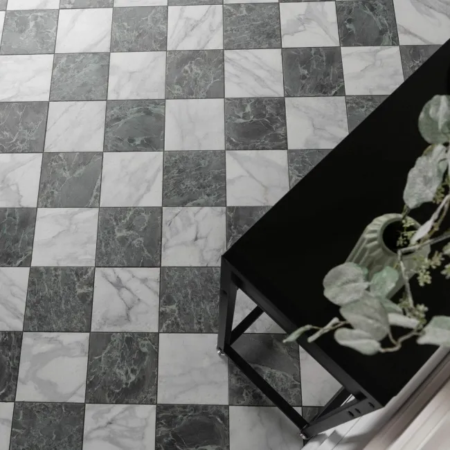 Camden White Marble Effect Wall and Floor Tiles