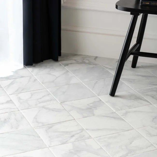 Camden White Marble Effect Wall and Floor Tiles