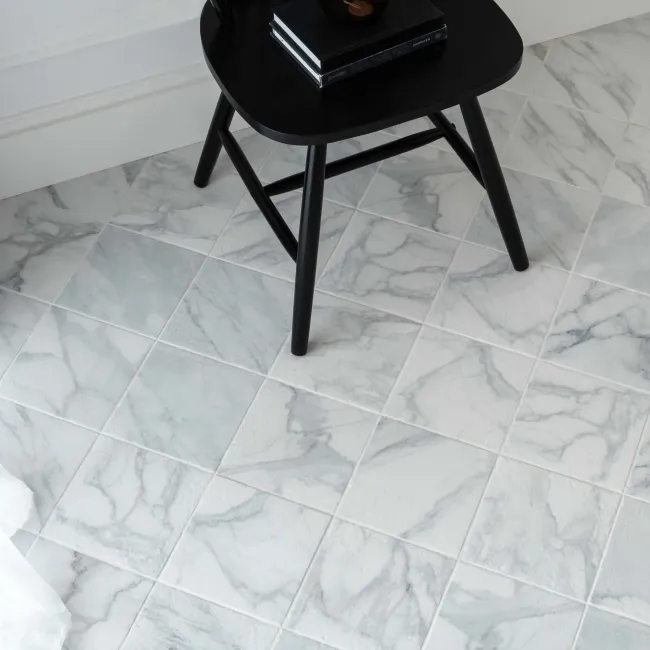 Camden White Marble Effect Wall and Floor Tiles