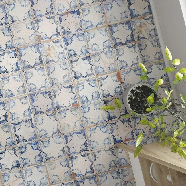 Vecchio Floreale Indigo Vintage Pattern Tiles