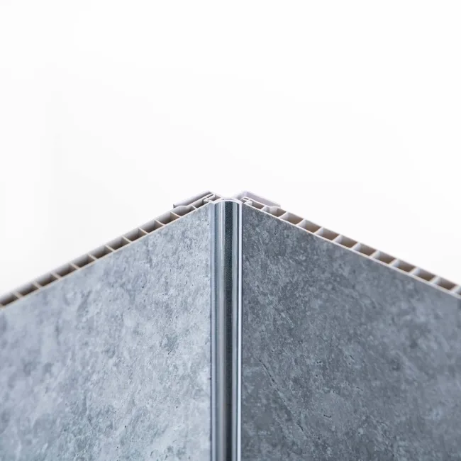 Trepanel Aqua® Shower Panel PVC Internal Corner Joint Silver