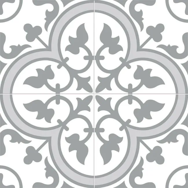 Ledbury Dove Grey Pattern Wall and Floor Tiles