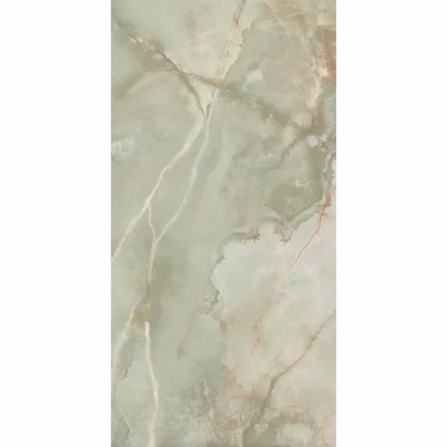 Apple Green Polished Onyx Marble Effect Large Wall and Floor Tiles