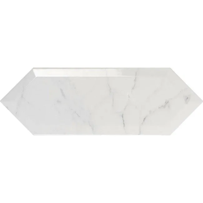 Pickett® White Gloss Bevelled Carrara Hexagonal Metro Wall Tiles