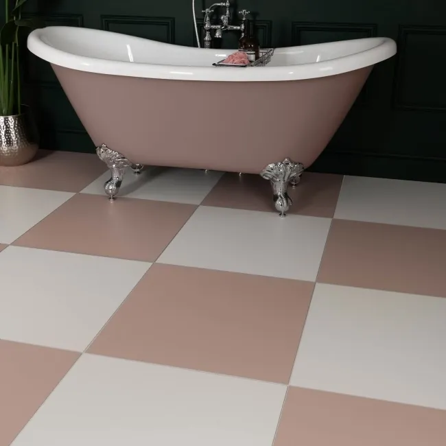 Sorbet White Matt Plain 598x598 Wall and Floor Tiles